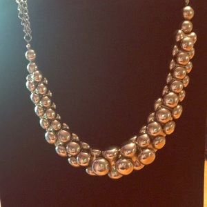 Costume silver ball necklace